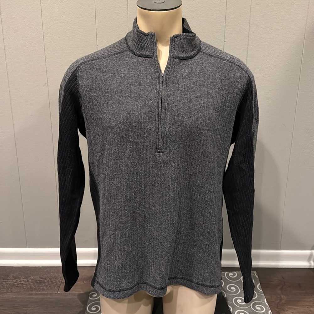 Royal Robbins Men’s Large Cowl-neck Knit Sweater 1/4 Zip Up Long Sleeve